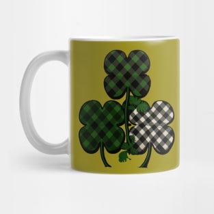 Three Leopard And Plaid Shamrocks St Patricks Day Women Girl Mug